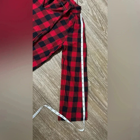 Madewell 100% cotton buffalo plaid red and black tie front blouse size S - Picture 8 of 9